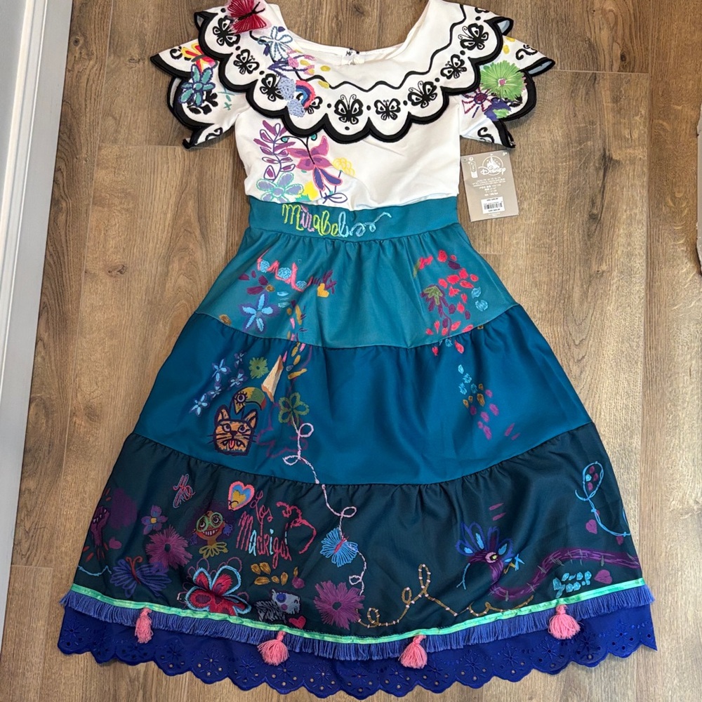 Disney Mirabel Costume Colorful Embroidered Dress